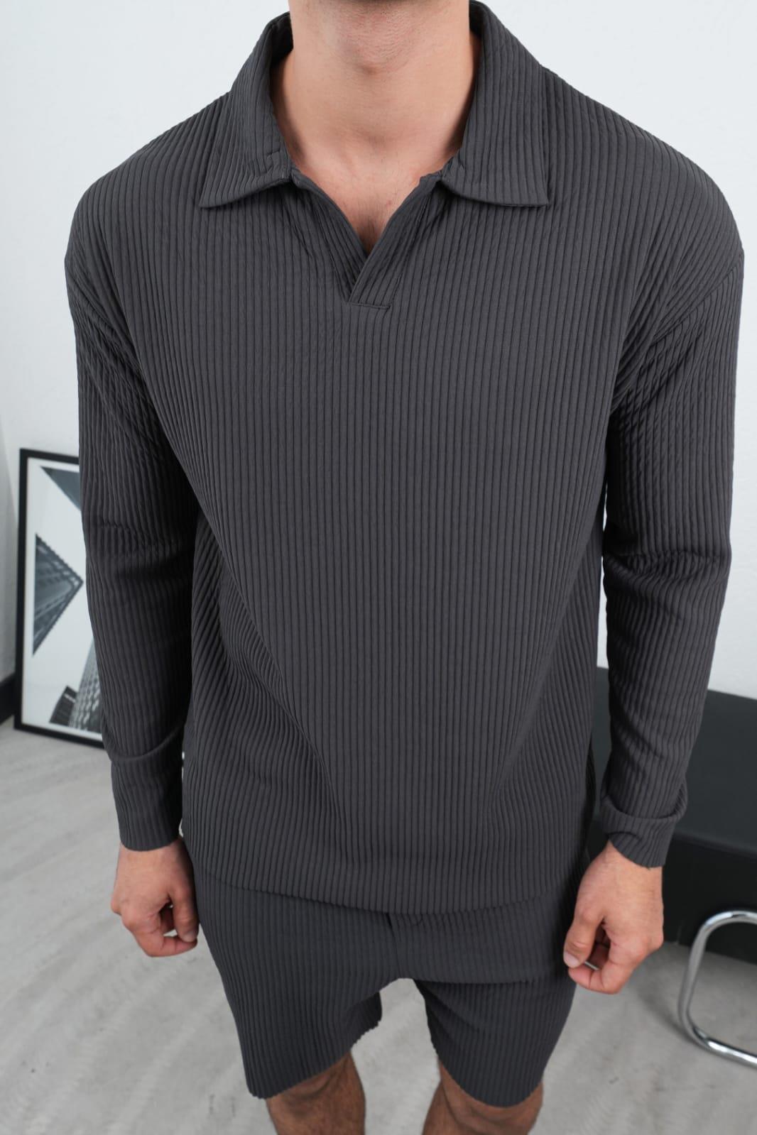 Wholesale Men's Anthracite Sweatshirt 1601FW26-2316