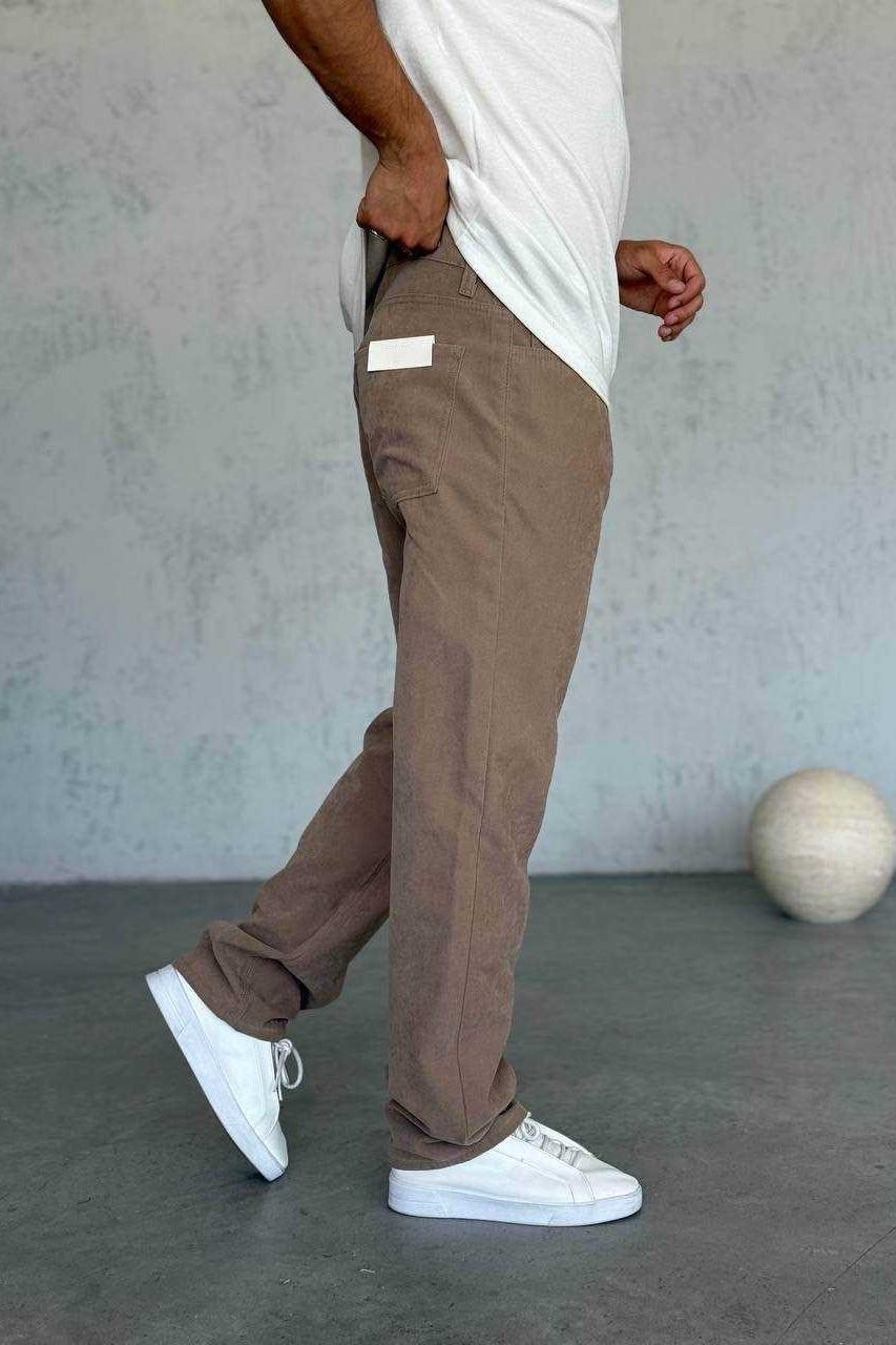 Wholesale Men's Beige Baggy Pants 1504W26-PNT3058