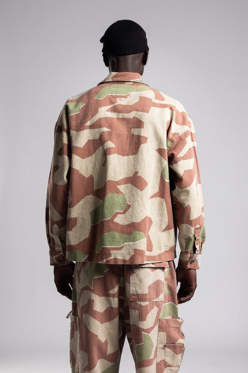 Wholesale Men's Beige Camouflage Jacket 1503W26-1790-1