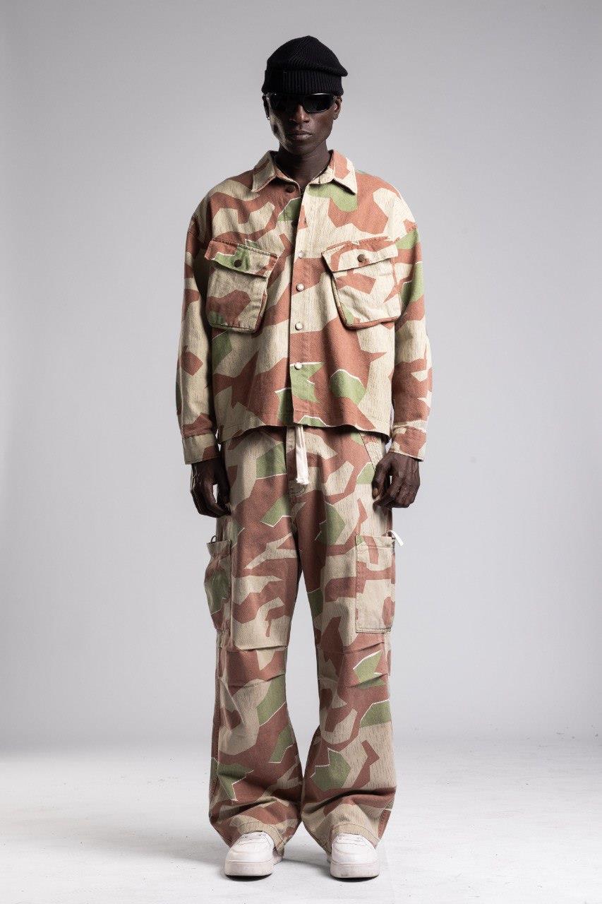 Wholesale Men's Beige Camouflage Jacket 1503W26-1790-1