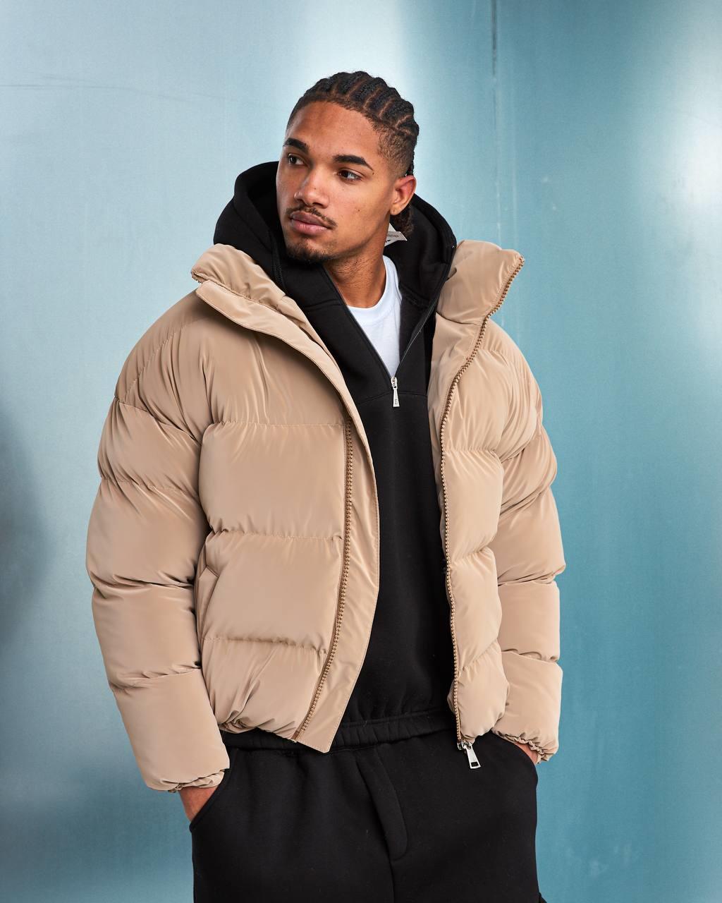 Wholesale Men's Beige Coat  1603W26-M1034 