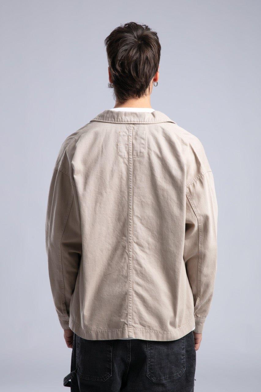 Wholesale Men's Beige Gabardine Jacket 1503W26-1734