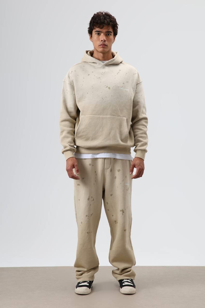 Wholesale Men's Beige Oversize Tracksuit  1604W26-V90-16