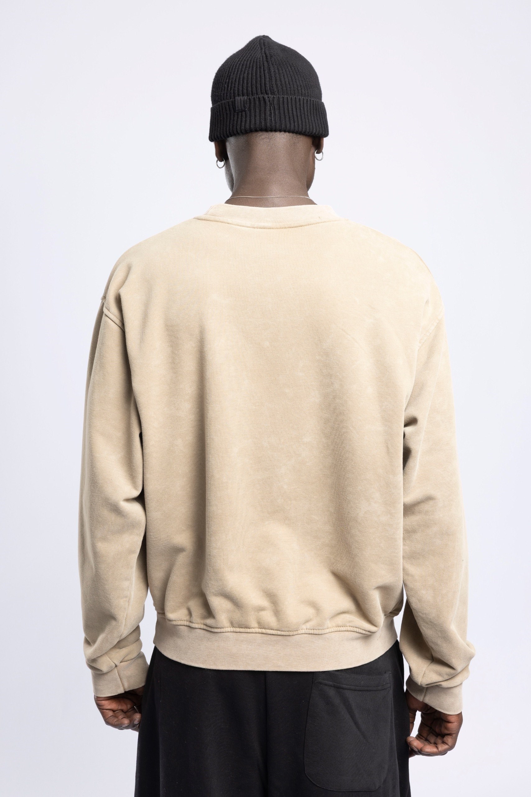 Wholesale Men's Beige Printed Sweatshirt  1503FW27-MRT-4635