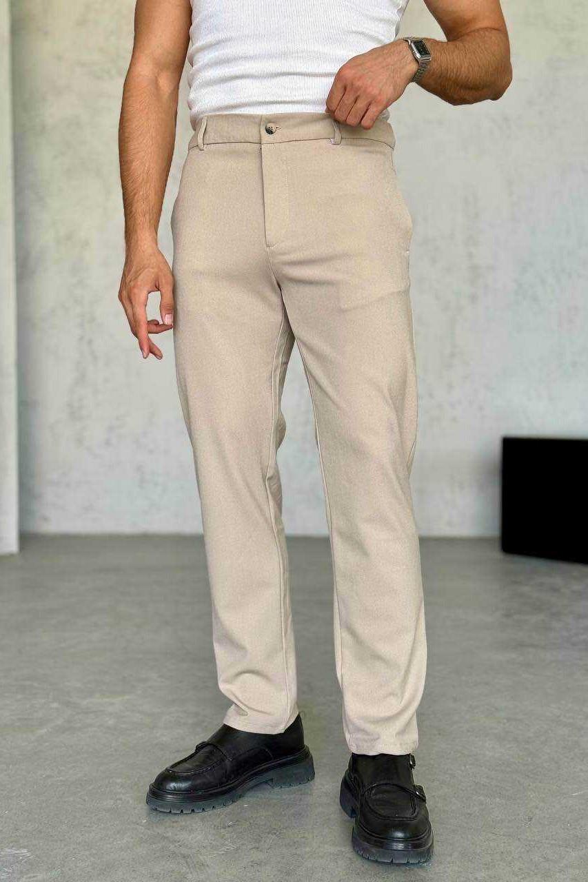 Wholesale Men's Beige Regular Fit Pants 1504W26-PNT5085