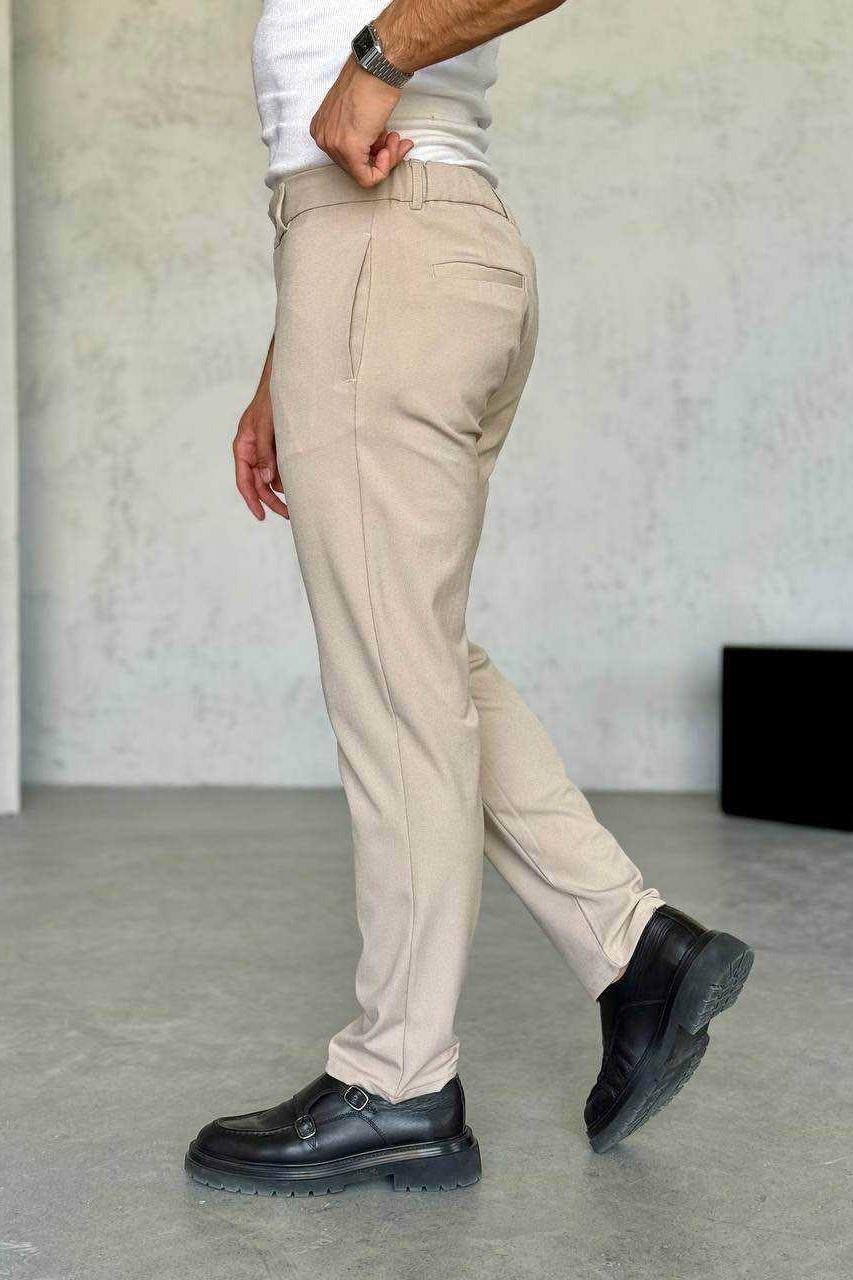 Wholesale Men's Beige Regular Fit Pants 1504W26-PNT5085