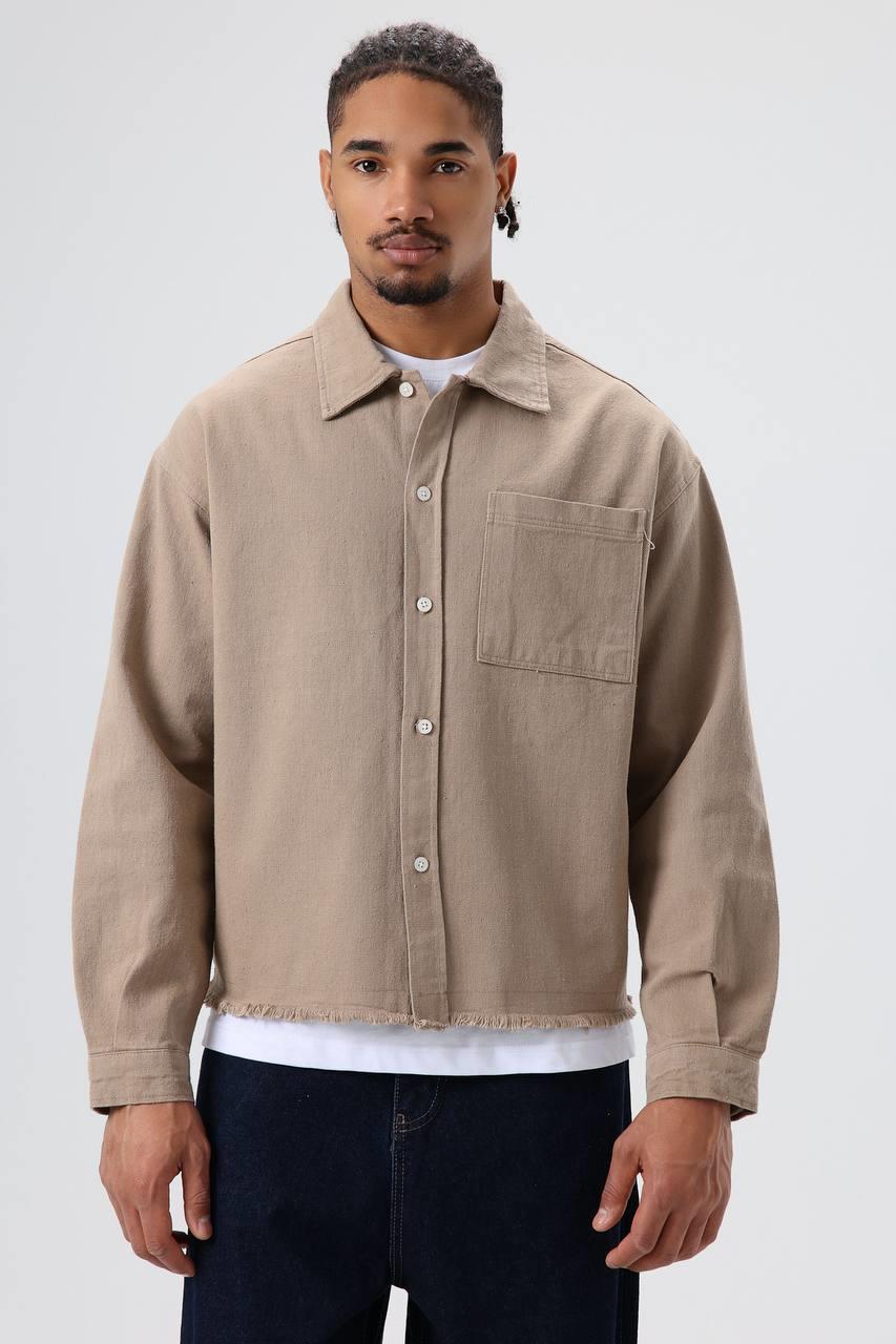 Wholesale Men's Beige Shirt  1605W26-E40-43