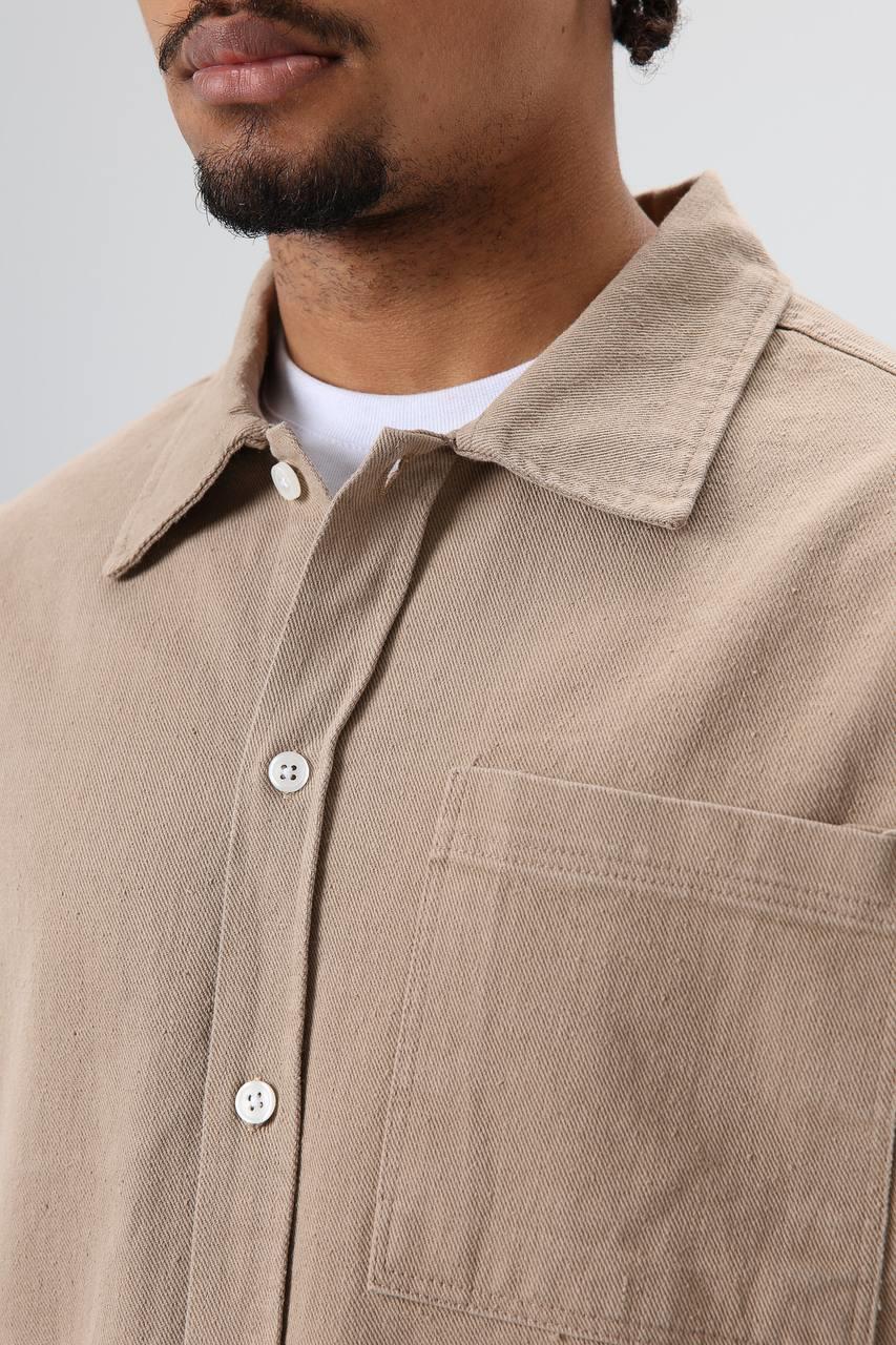 Wholesale Men's Beige Shirt  1605W26-E40-43