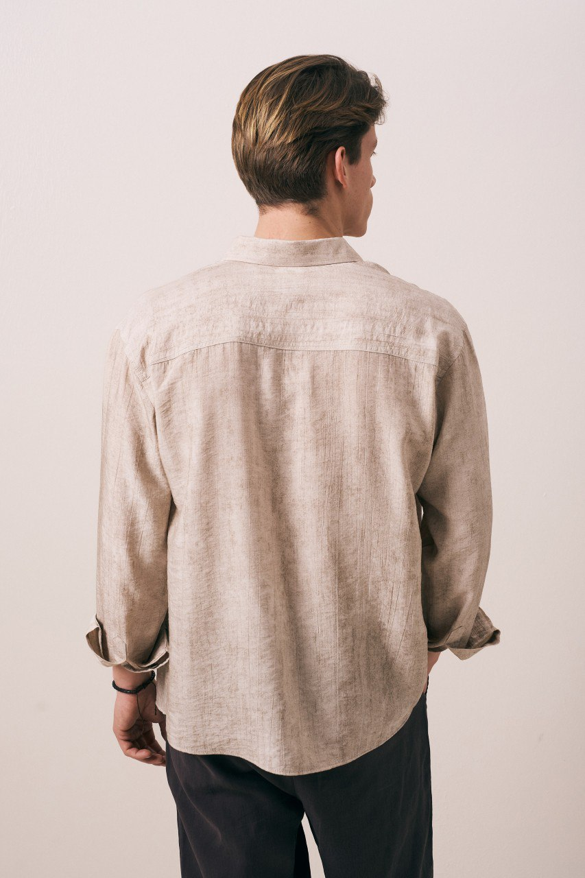 Wholesale Men's Beige Shirt 1609W26-6376 