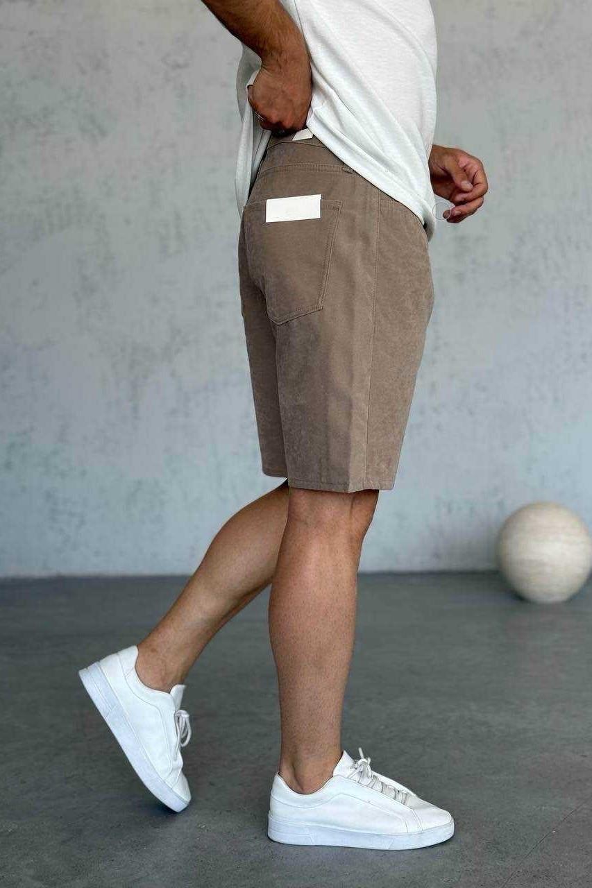 Wholesale Men's Beige Shorts 1504W26-SRT3059