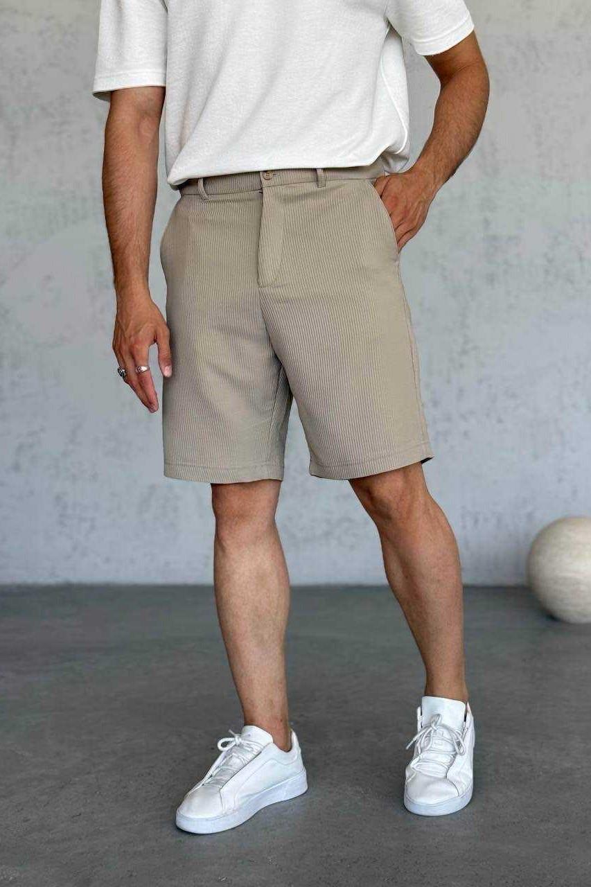 Wholesale Men's Beige Shorts 1504W26-PNT5080