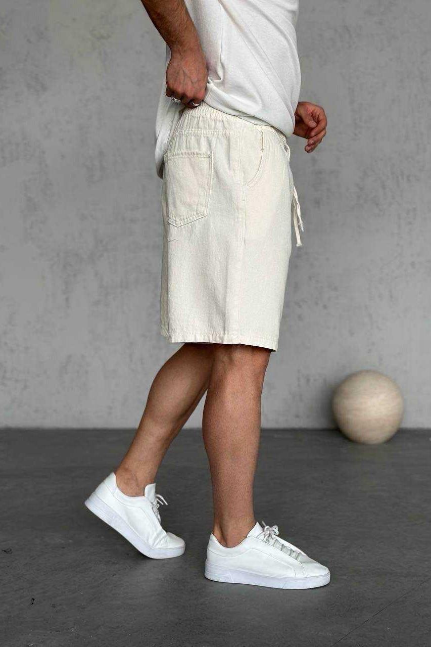 Wholesale Men's Beige Shorts 1504W26-SRT2973