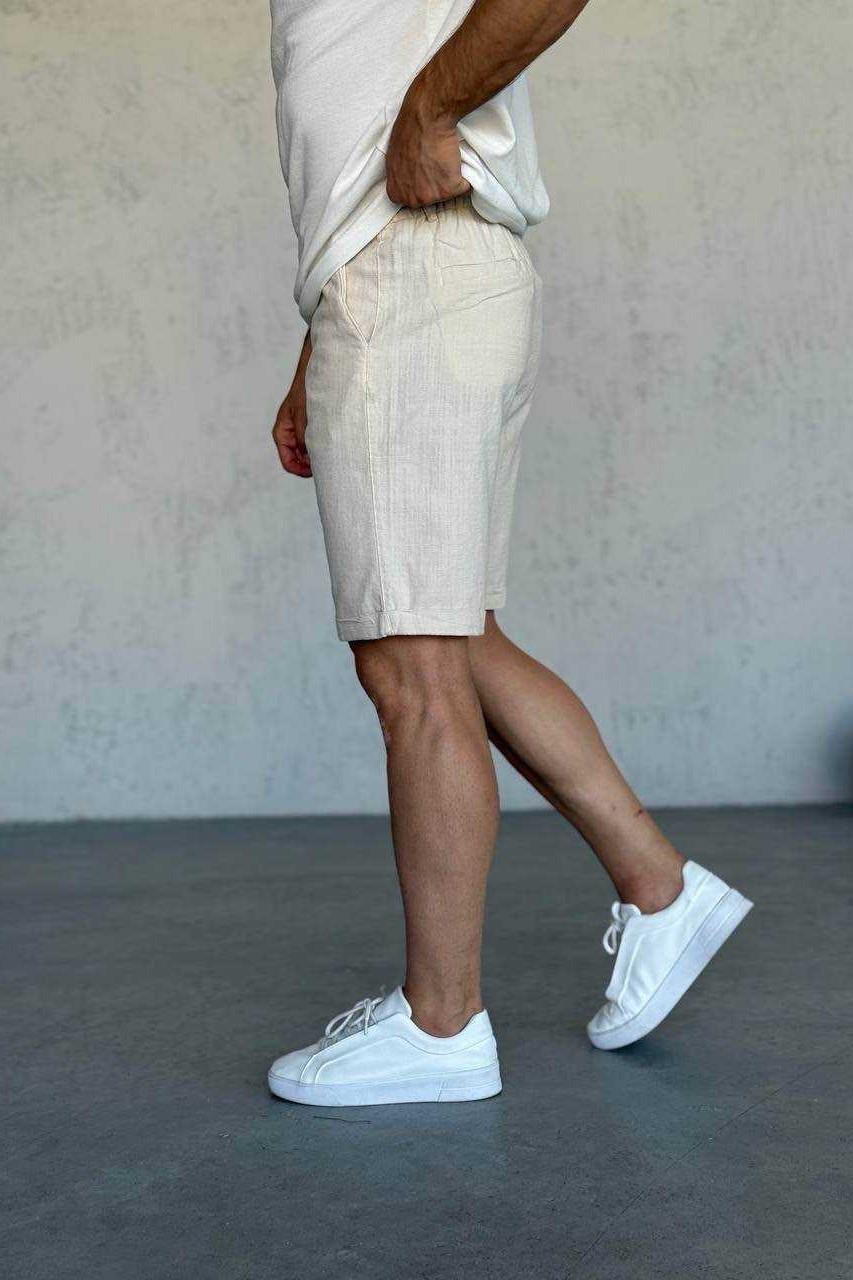 Wholesale Men's Beige Shorts 1504W26-PNT5069