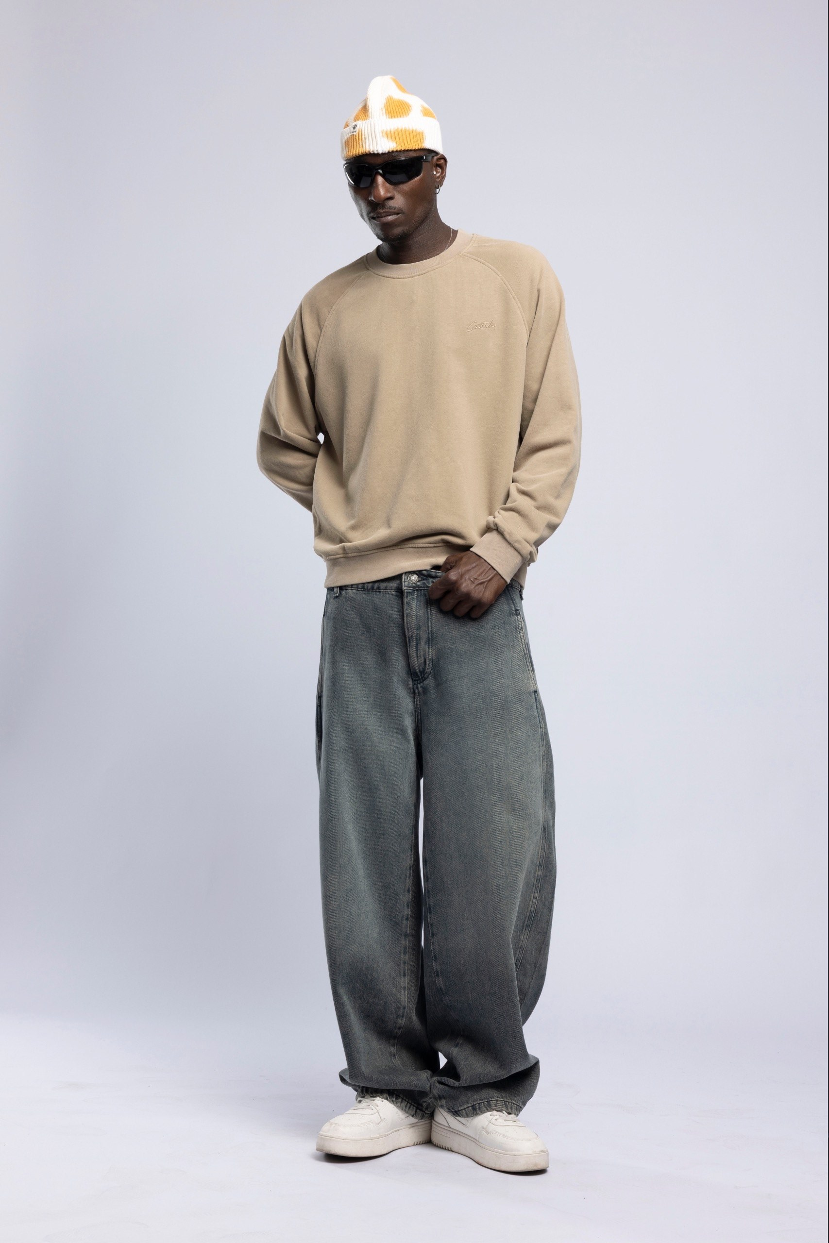Wholesale Men's Beige Sweatshirt  1503FW27-MRT-4638