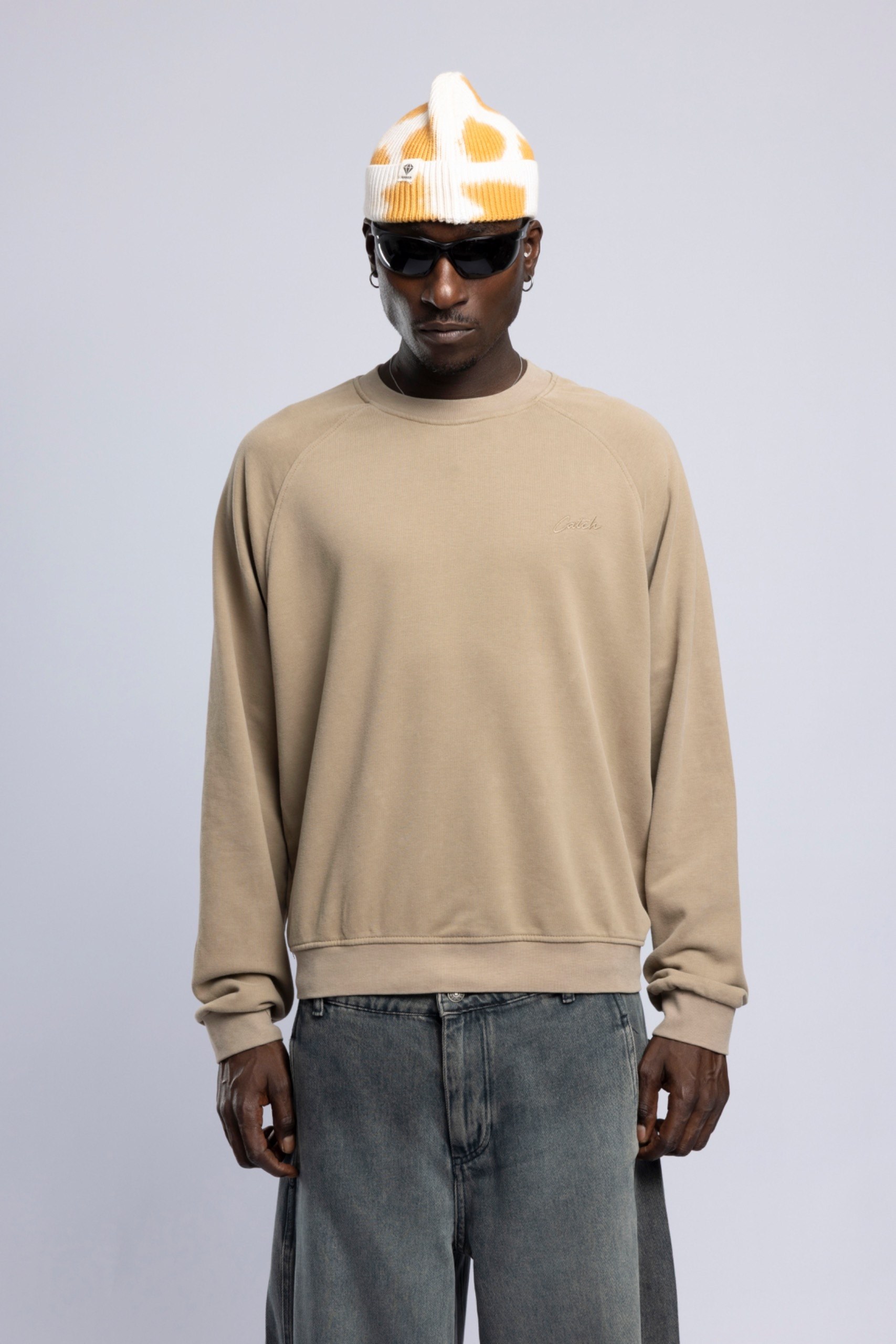 Wholesale Men's Beige Sweatshirt  1503FW27-MRT-4638