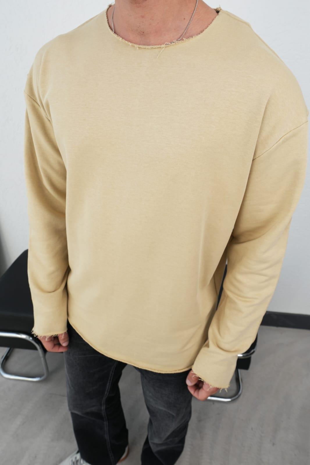 Wholesale Men's Beige Sweatshirt 1601FW26-2617
