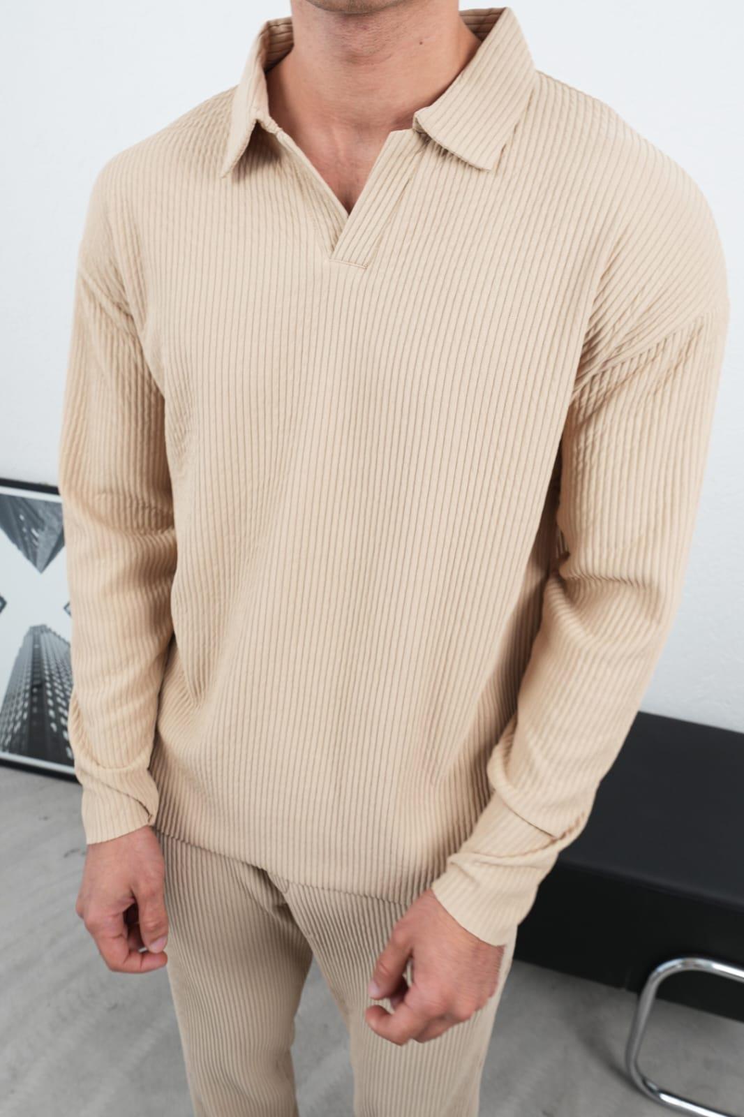 Wholesale Men's Beige Sweatshirt 1601FW26-2316