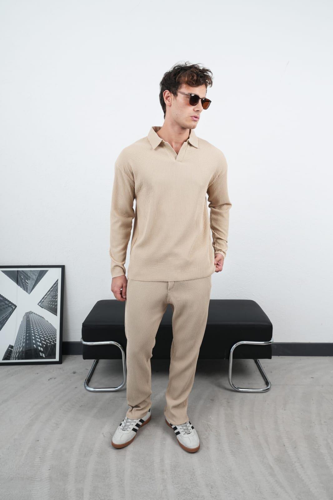 Wholesale Men's Beige Sweatshirt 1601FW26-2316