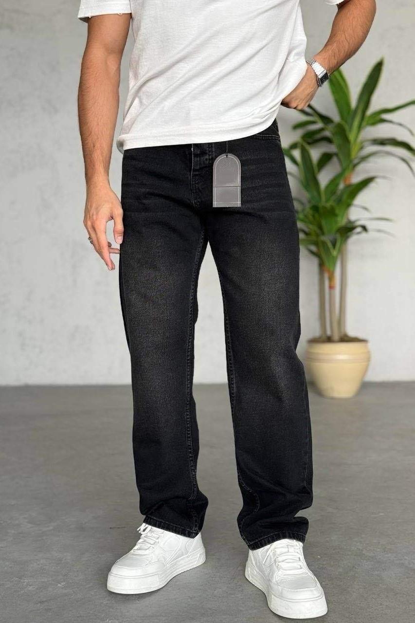 Wholesale Men's Black Baggy Jeans 1504W26-PNT3219