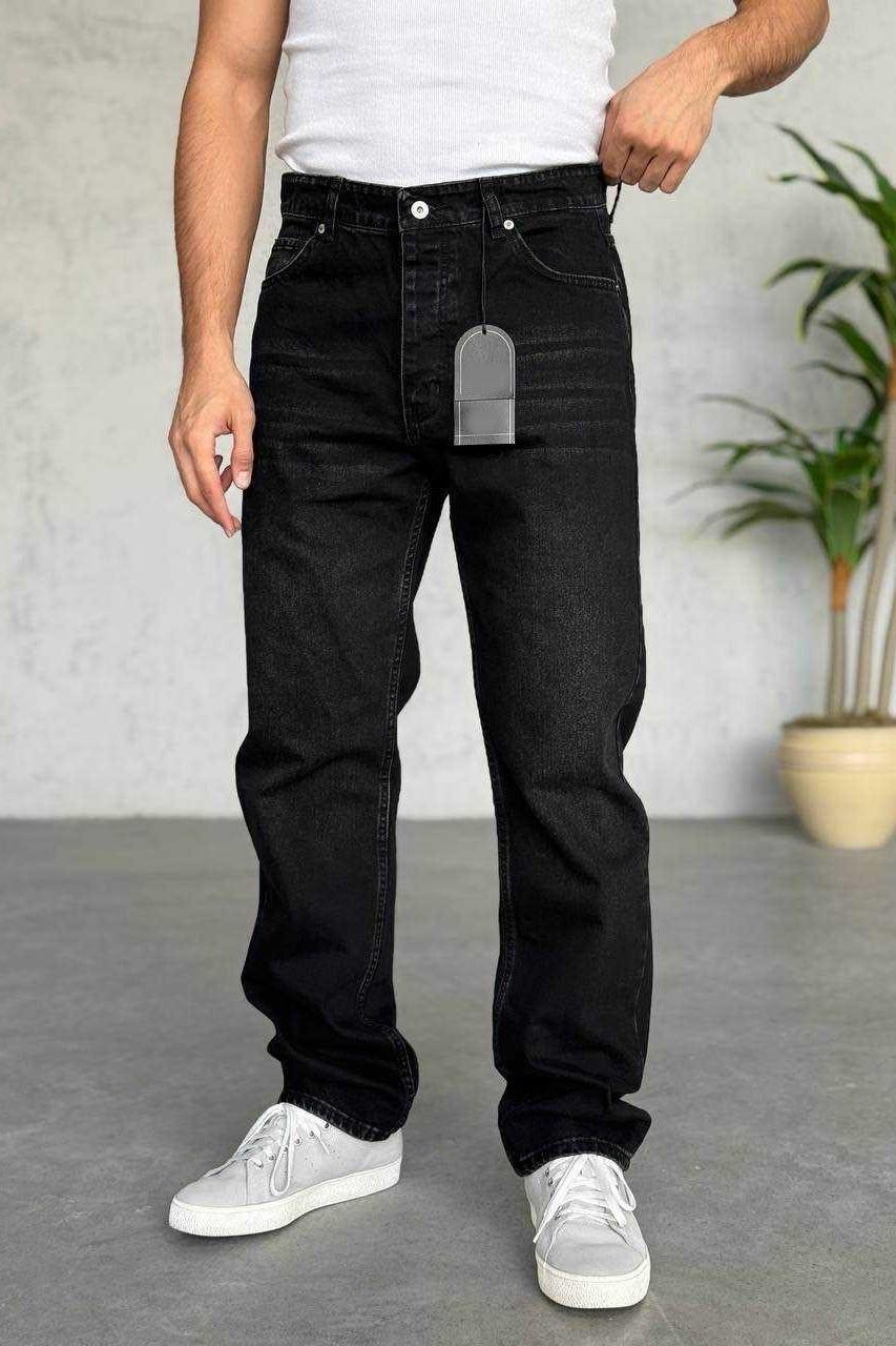 Wholesale Men's Black Baggy Jeans 1504W26-PNT3207