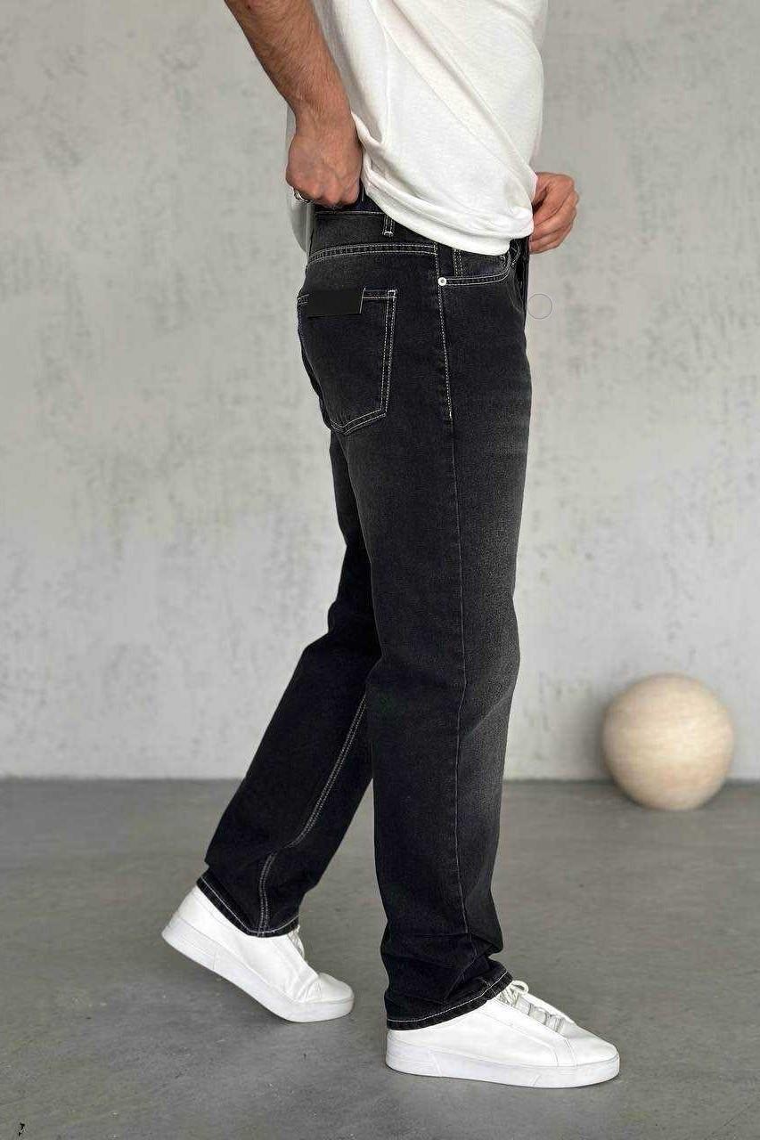 Wholesale Men's Black Baggy Jeans 1504W26-PNT2955