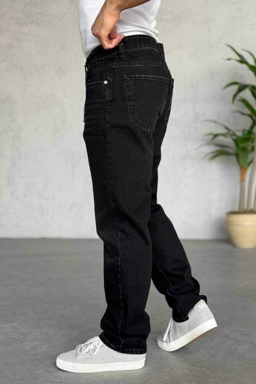 Wholesale Men's Black Baggy Jeans 1504W26-PNT3207