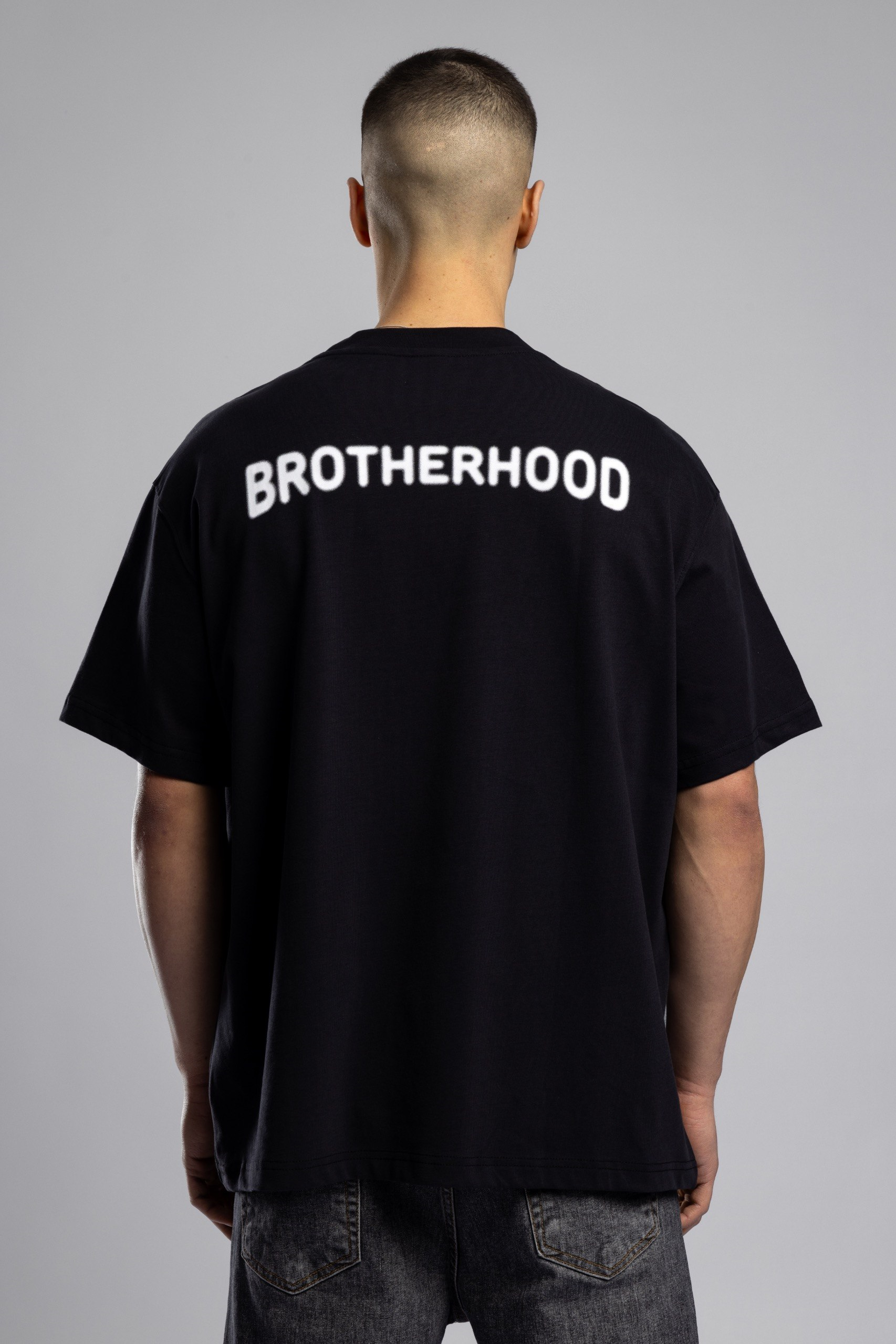 Wholesale Men's Black Basic T-shirt 1503W26-MRT-26007