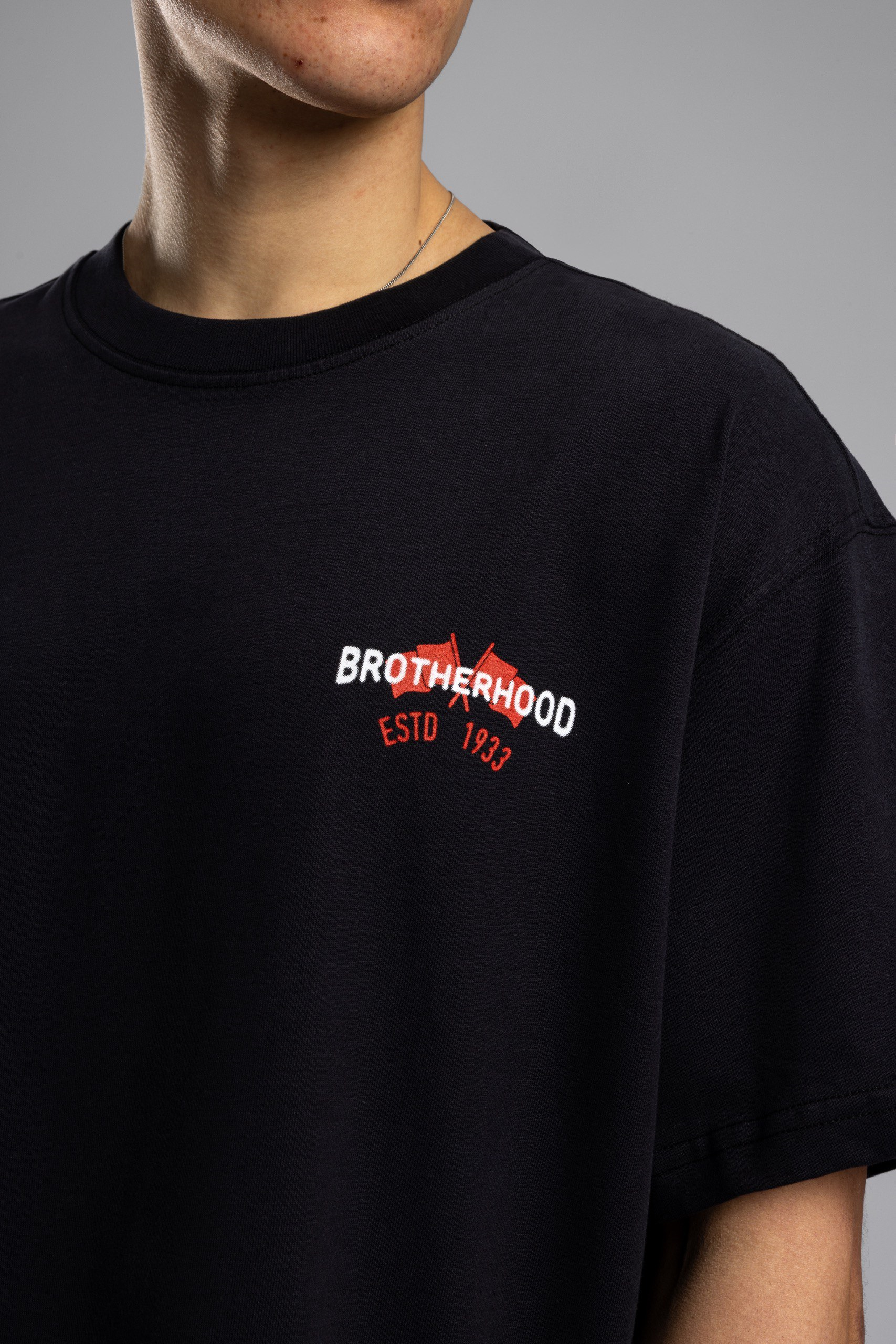 Wholesale Men's Black Basic T-shirt 1503W26-MRT-26007