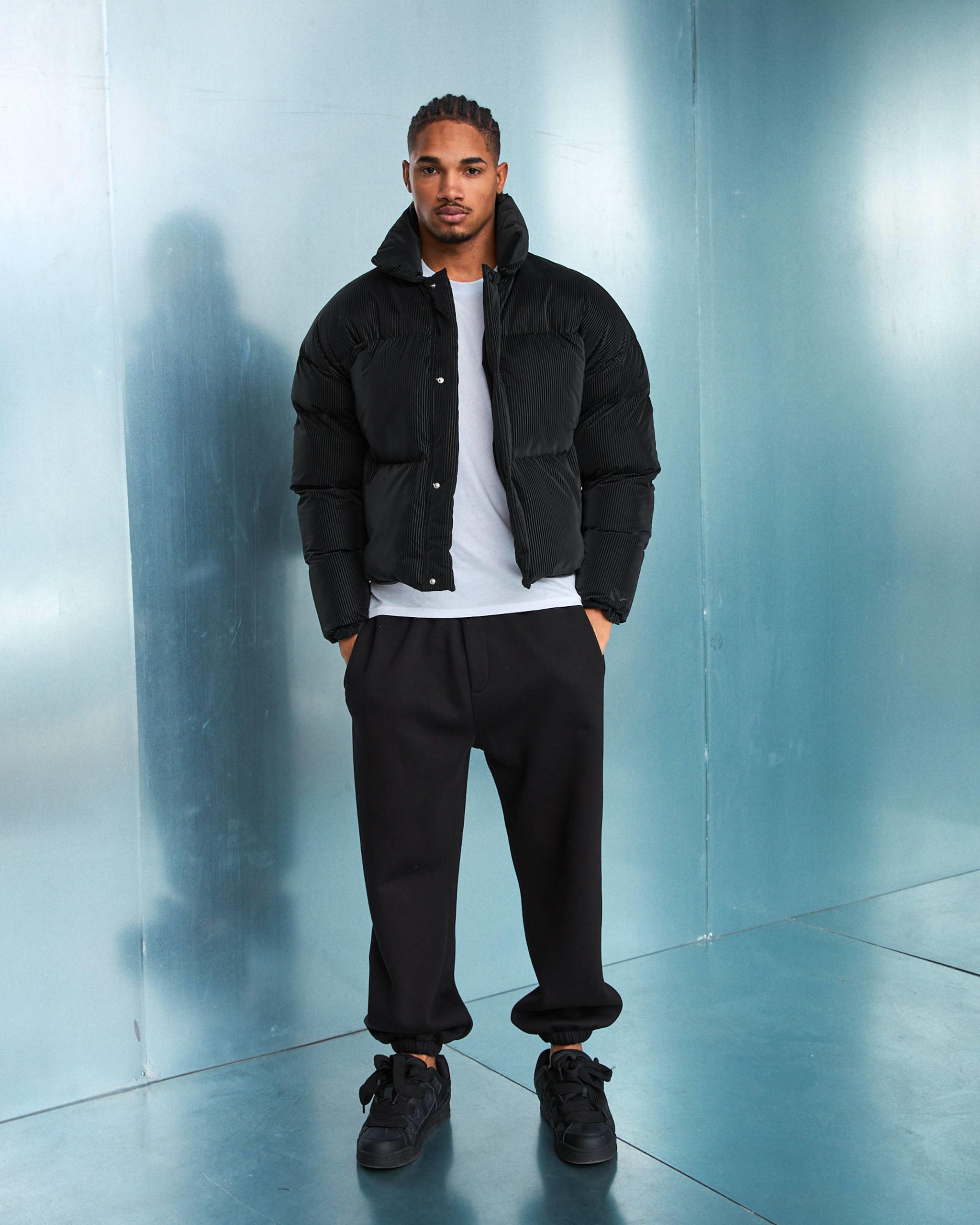 Wholesale Men's Black Coat 1603W26-M1078