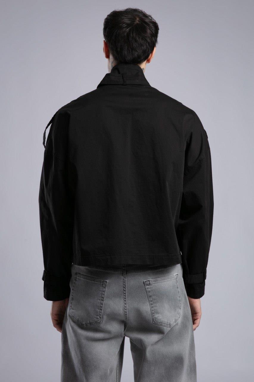 Wholesale Men's Black Detailed Jacket 1503W26-4606