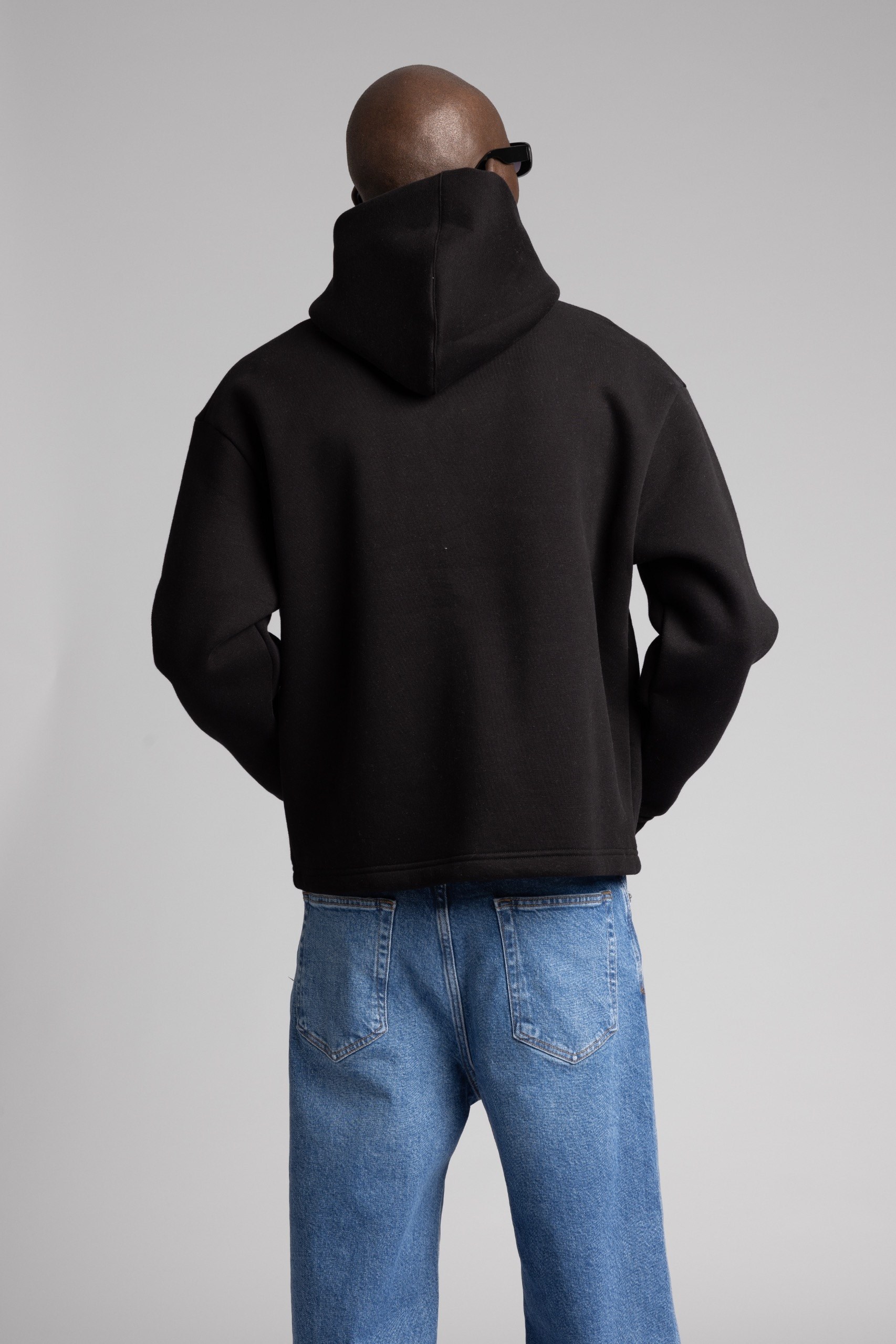 Wholesale Men's Black Embroidered Sweatshirt  1503FW27-26CK-029