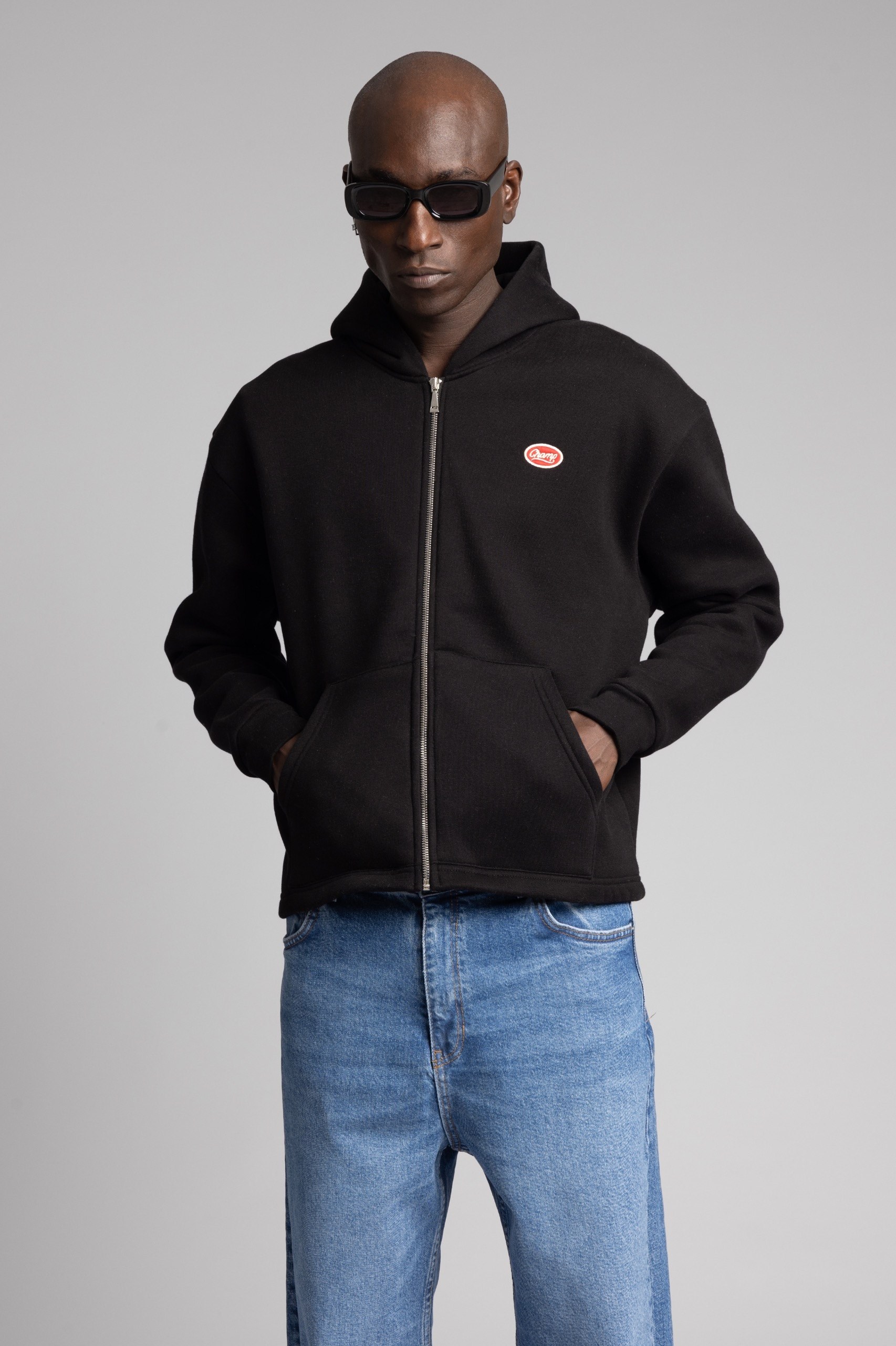 Wholesale Men's Black Embroidered Sweatshirt  1503FW27-26CK-029