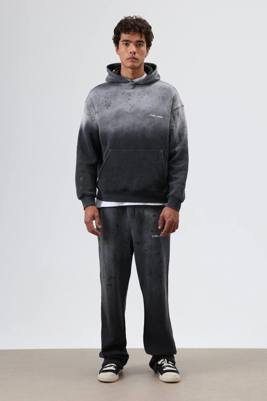 Wholesale Men's Black Oversize Tracksuit  1604W26-V90-16