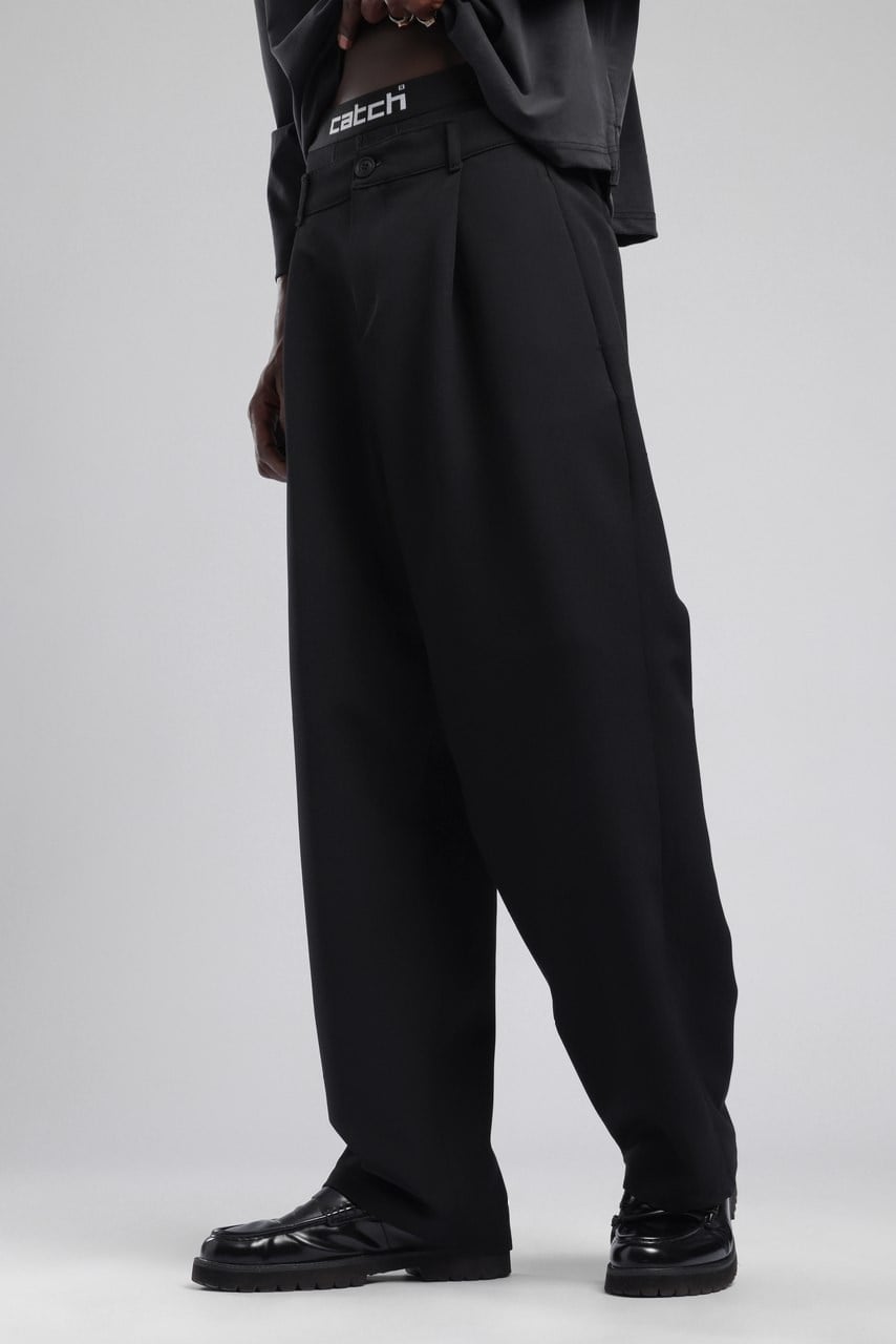Wholesale Men's Black Pants 1503FW27-EMR-27001