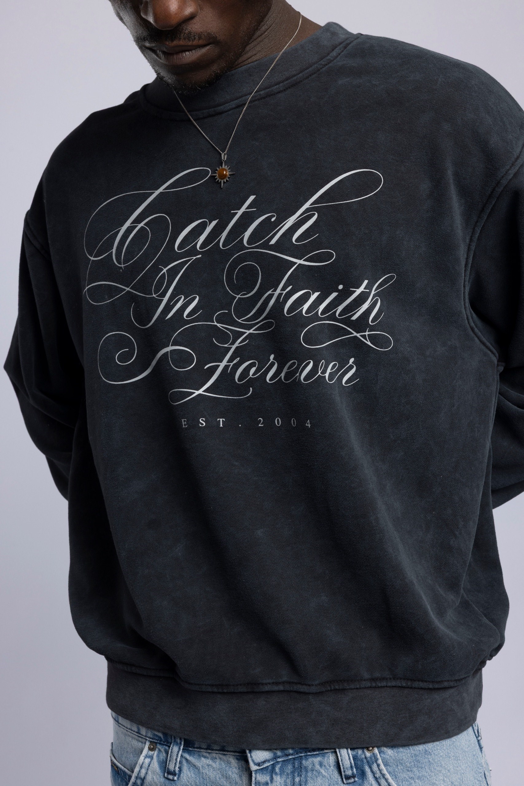 Wholesale Men's Black Printed Sweatshirt  1503FW27-MRT-4635