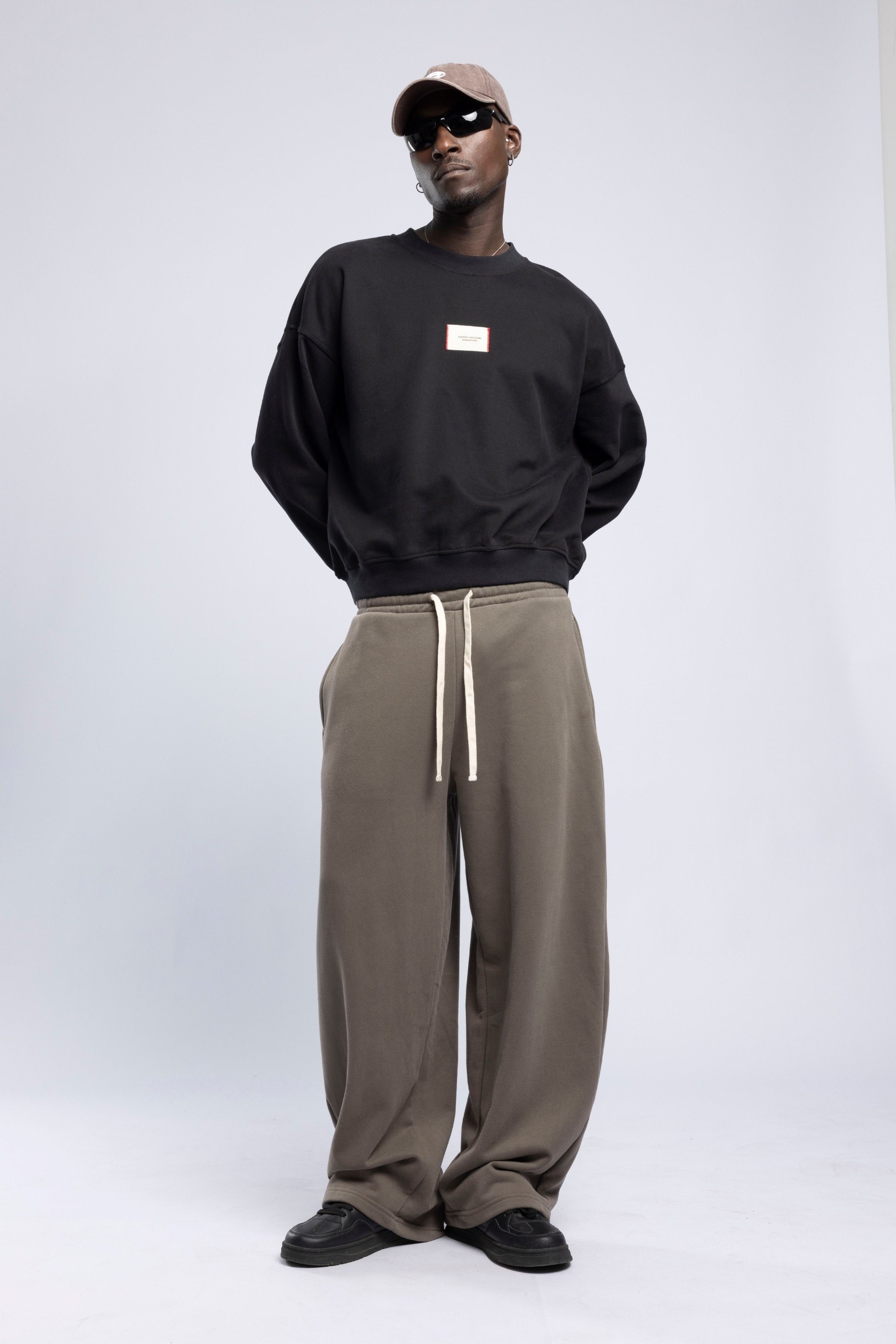 Wholesale Men's Black Printed Sweatshirt  1503FW27-MRT-4640