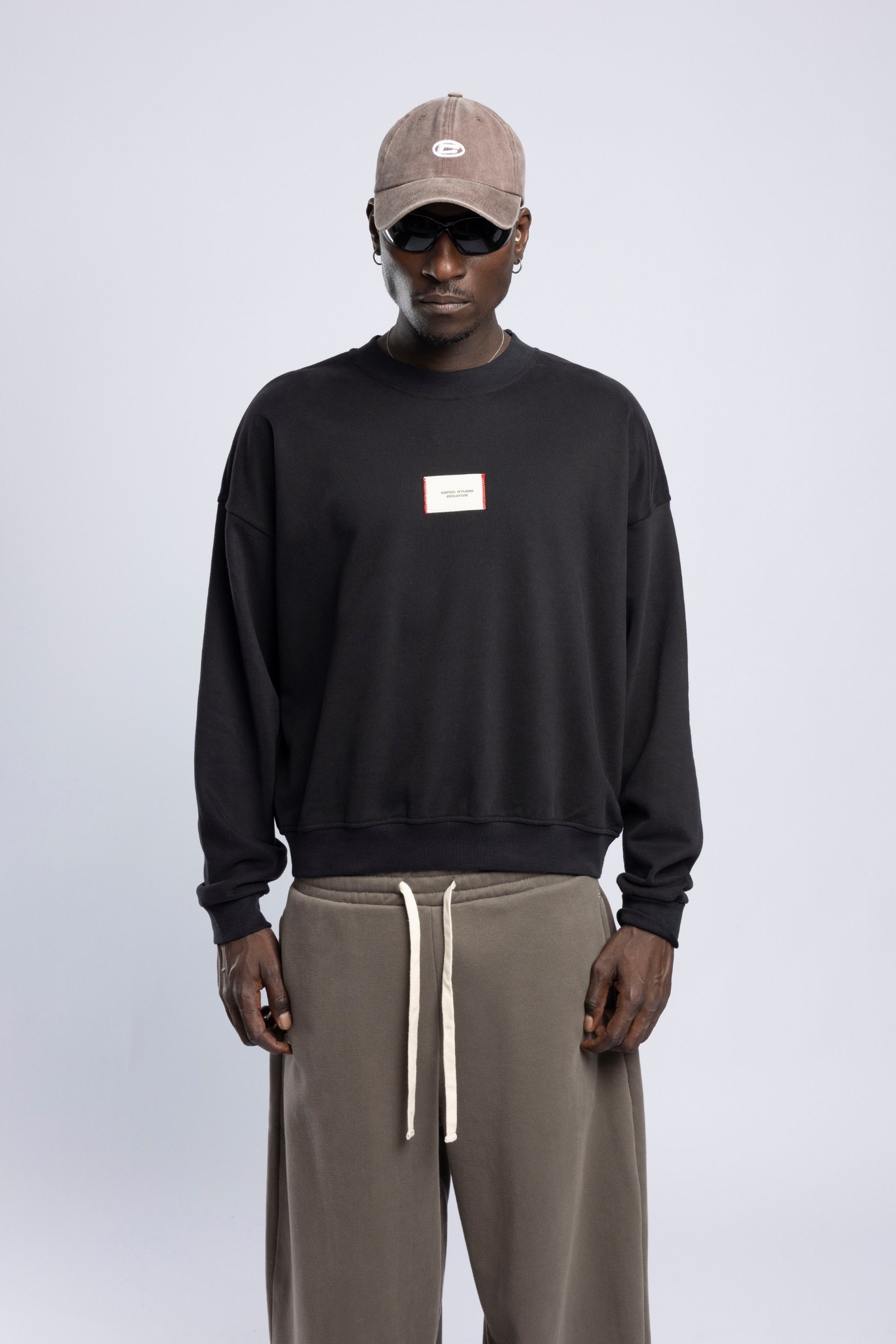 Wholesale Men's Black Printed Sweatshirt  1503FW27-MRT-4640