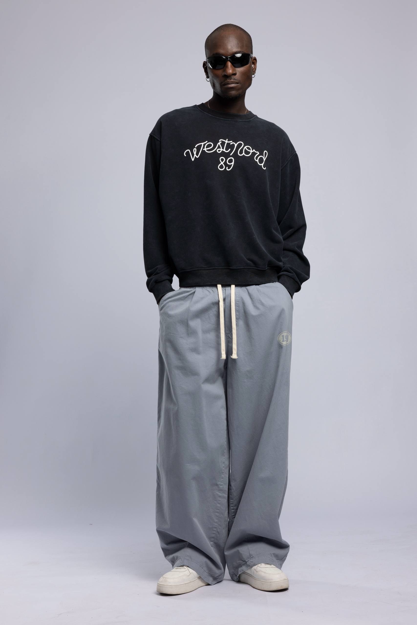 Wholesale Men's Black Printed Sweatshirt  1503FW27-MRT-4633