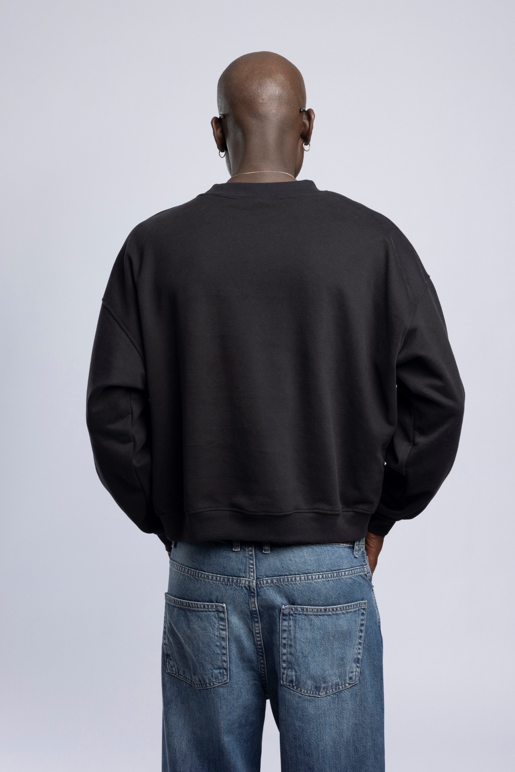 Wholesale Men's Black Printed Sweatshirt  1503FW27-MRT-4643