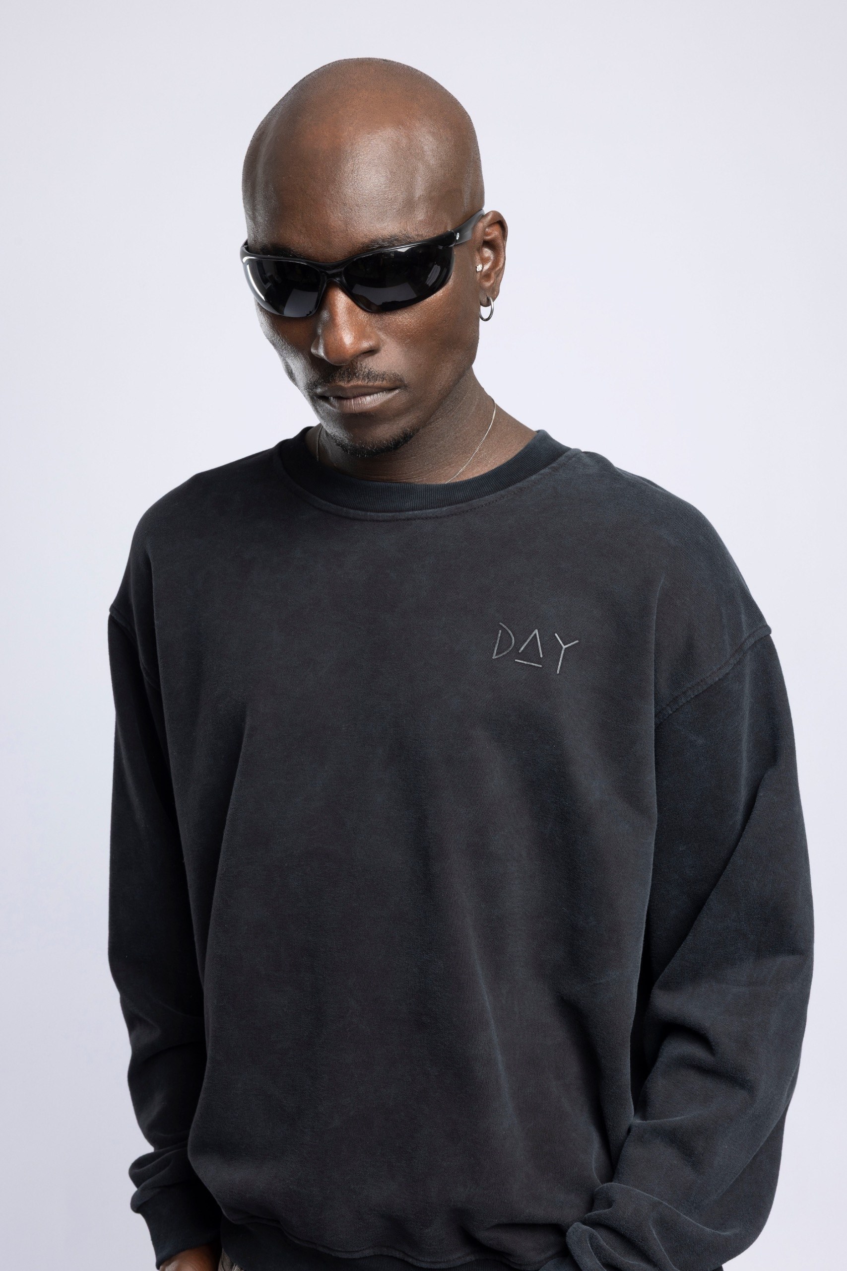 Wholesale Men's Black Printed Sweatshirt  1503FW27-MRT-4636