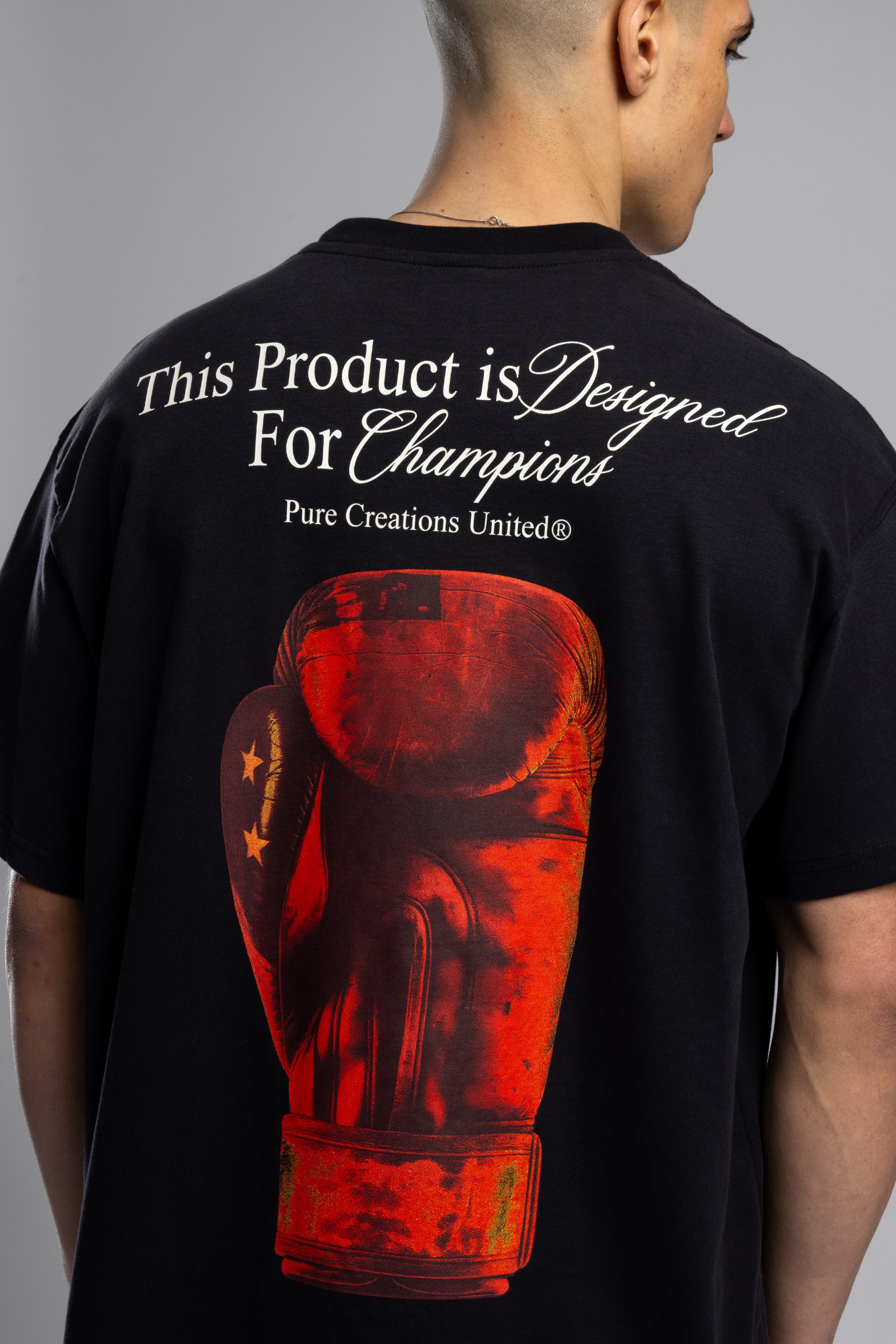 Wholesale Men's Black Printed T-shirt 1503W26-MRT-26009