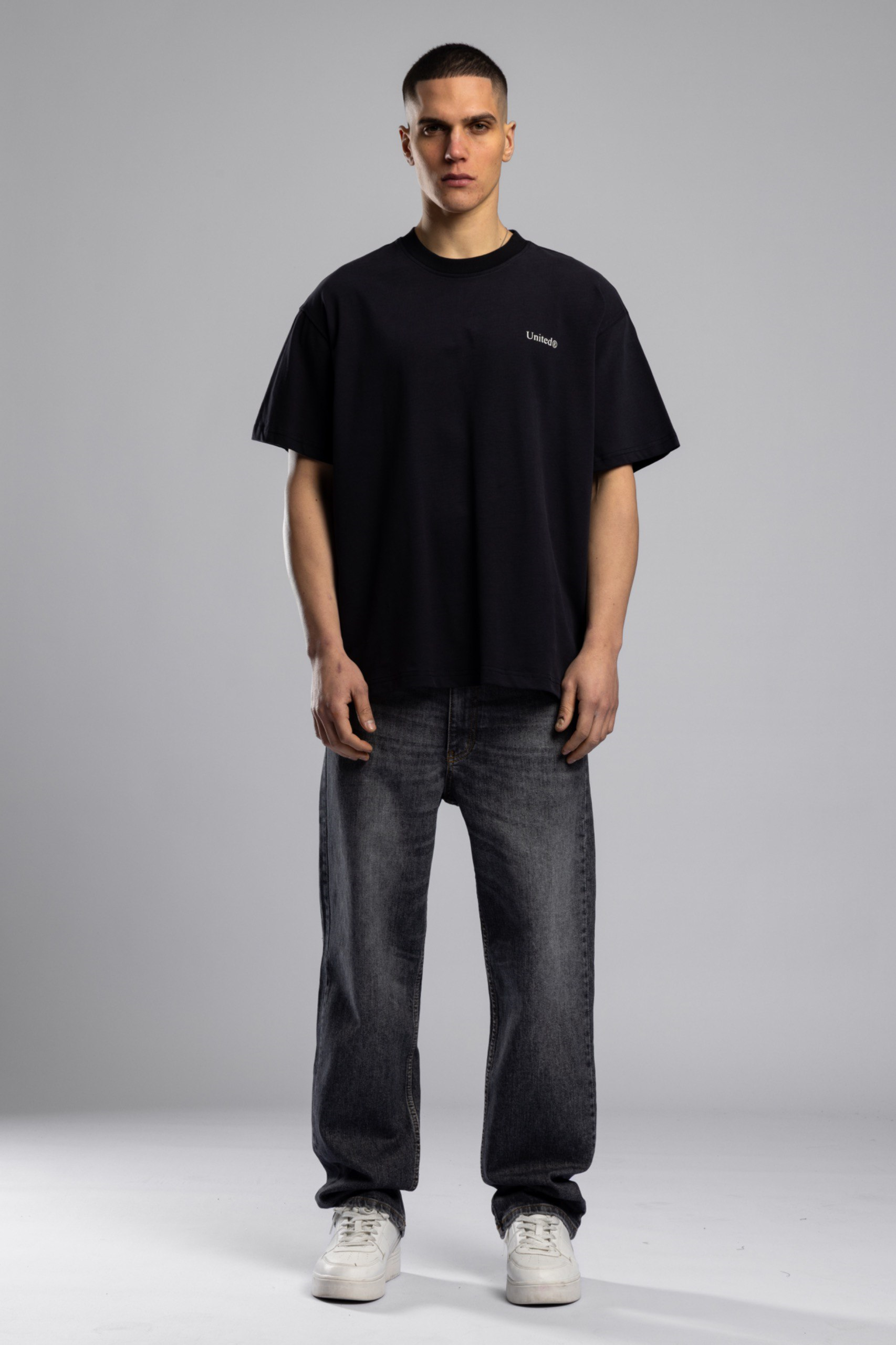 Wholesale Men's Black Printed T-shirt 1503W26-MRT-26009