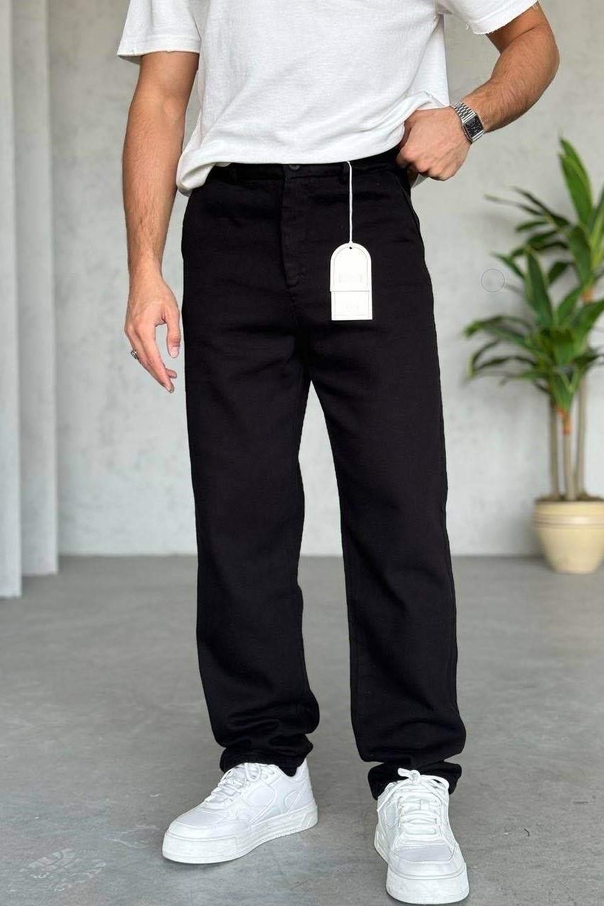 Wholesale Men's Black Regular Fit Pants 1504W26-PNT5099