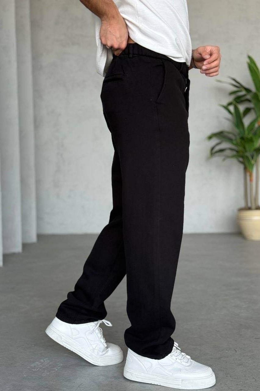 Wholesale Men's Black Regular Fit Pants 1504W26-PNT5099