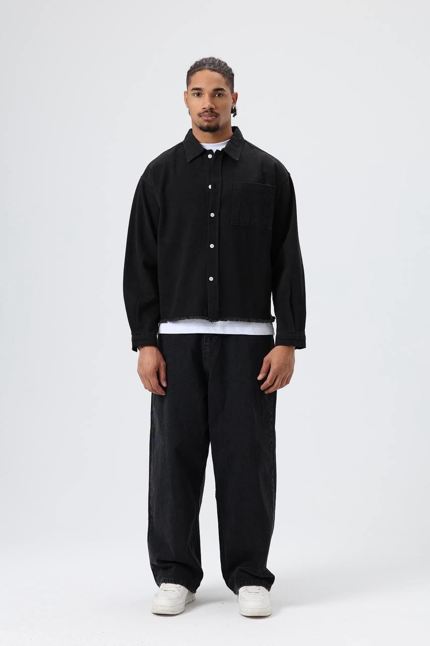 Wholesale Men's Black Shirt  1605W26-E40-43