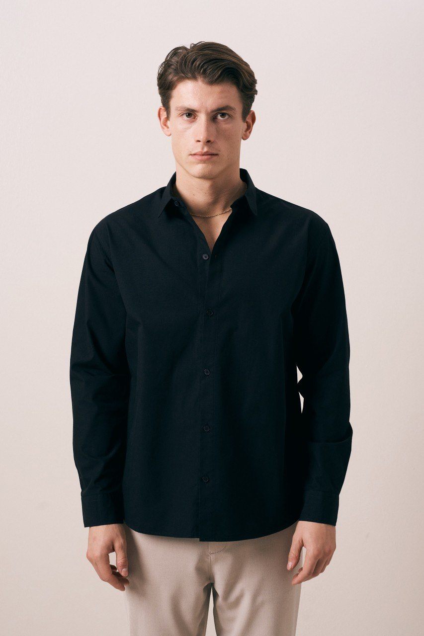 Wholesale Men's Black Shirt 1609W26-6382 