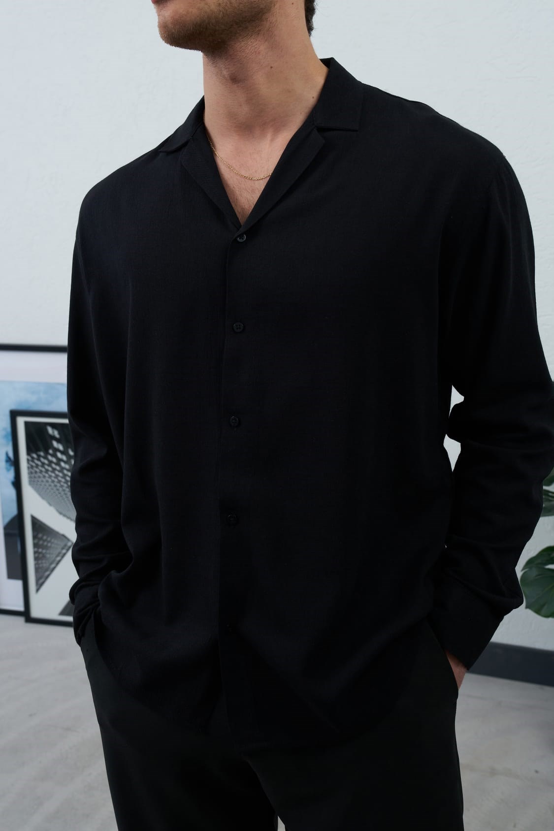 Wholesale Men's Black Shirt 1601S26-2714