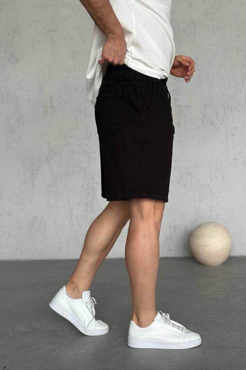 Wholesale Men's Black Shorts 1504W26-SRT2973