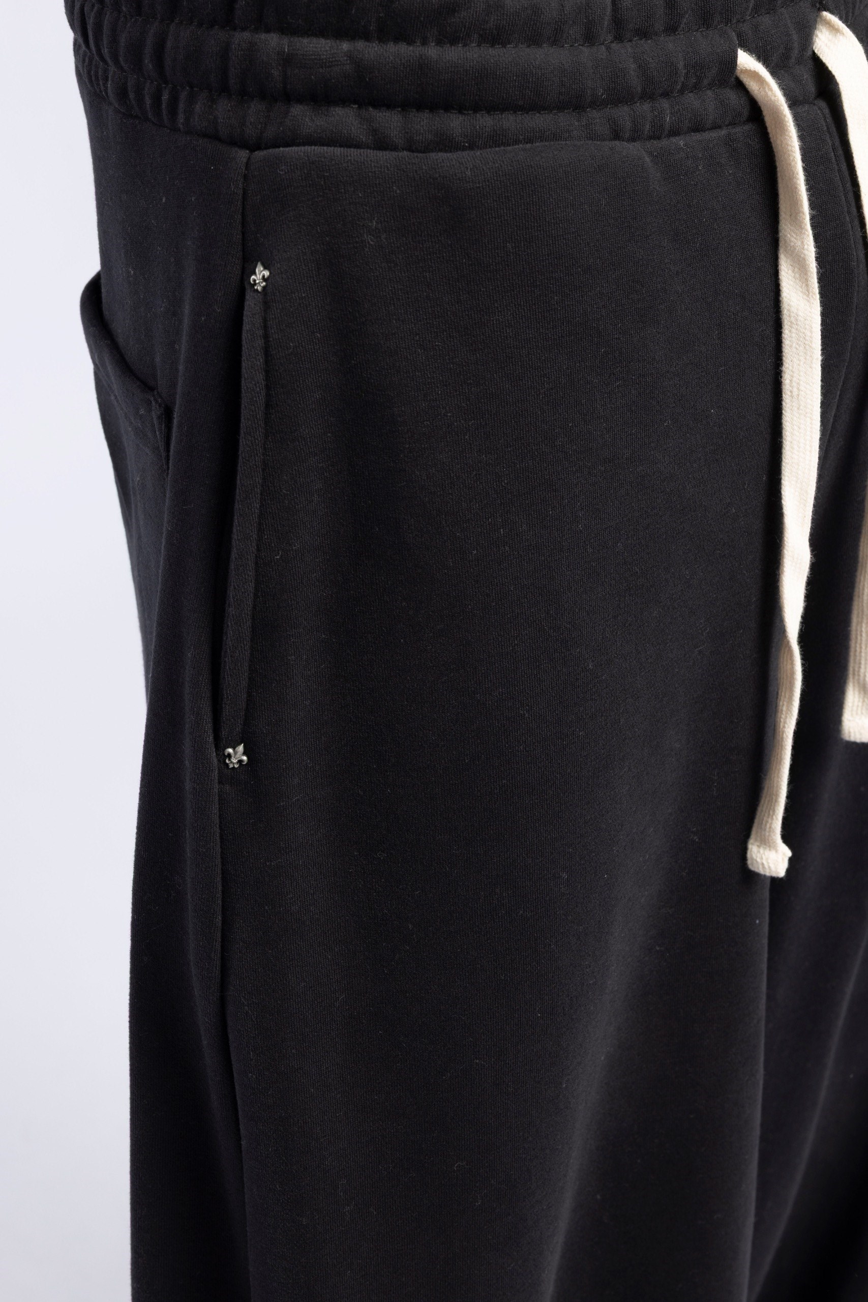 Wholesale Men's Black Sweat Pants 1503FW27-MRT-6725