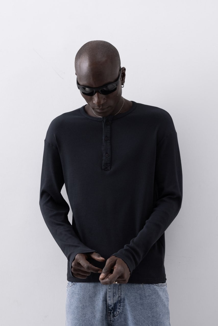 Wholesale Men's Black Sweater 1503FW27-MRT-27104